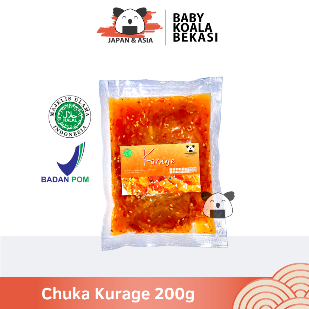 

CHUKA KURAGE Salad Ubur-Ubur 200 g | Jelly Fish Seasoned Salad Frozen- BKB