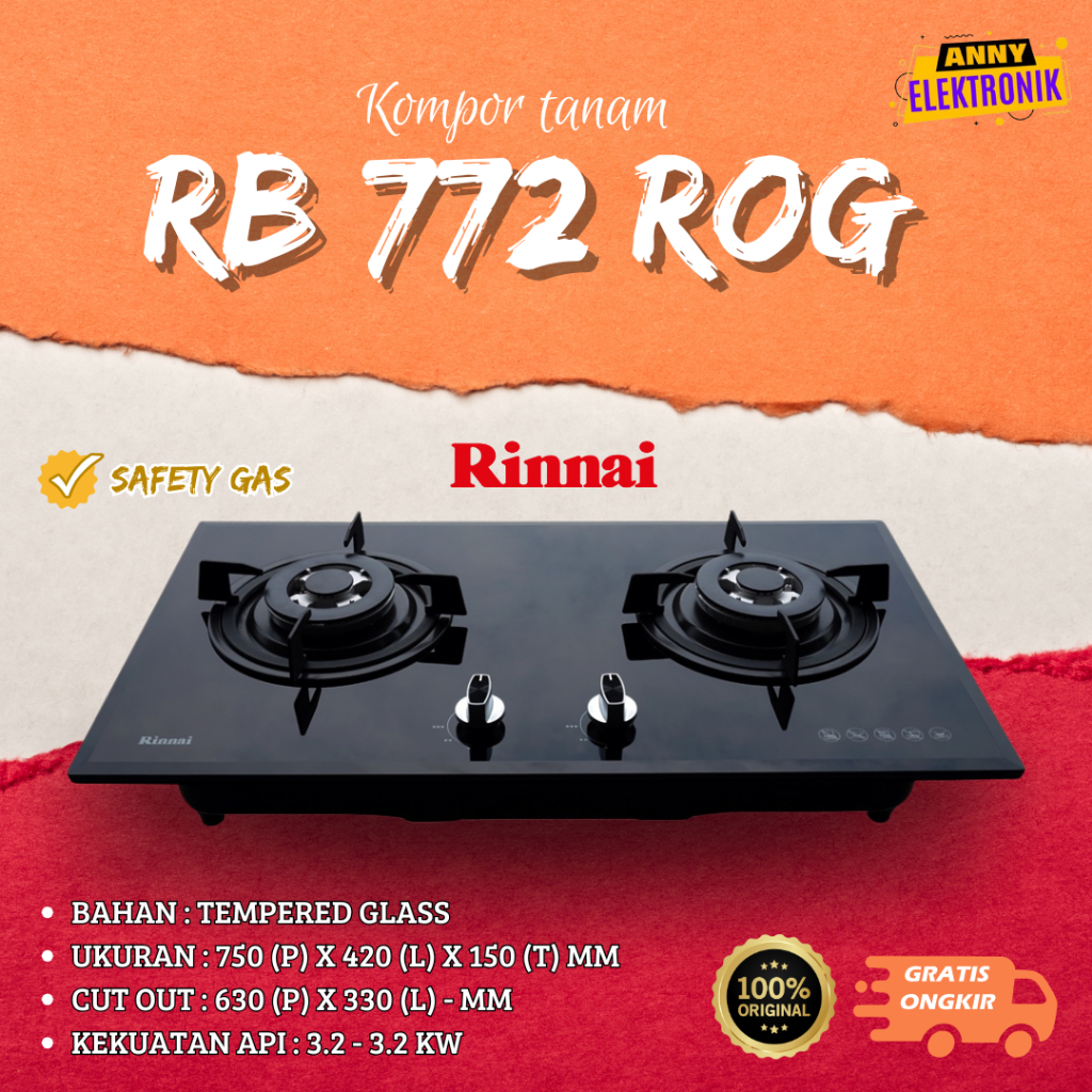 KOMPOR TANAM RINNAI RB 772 ROG