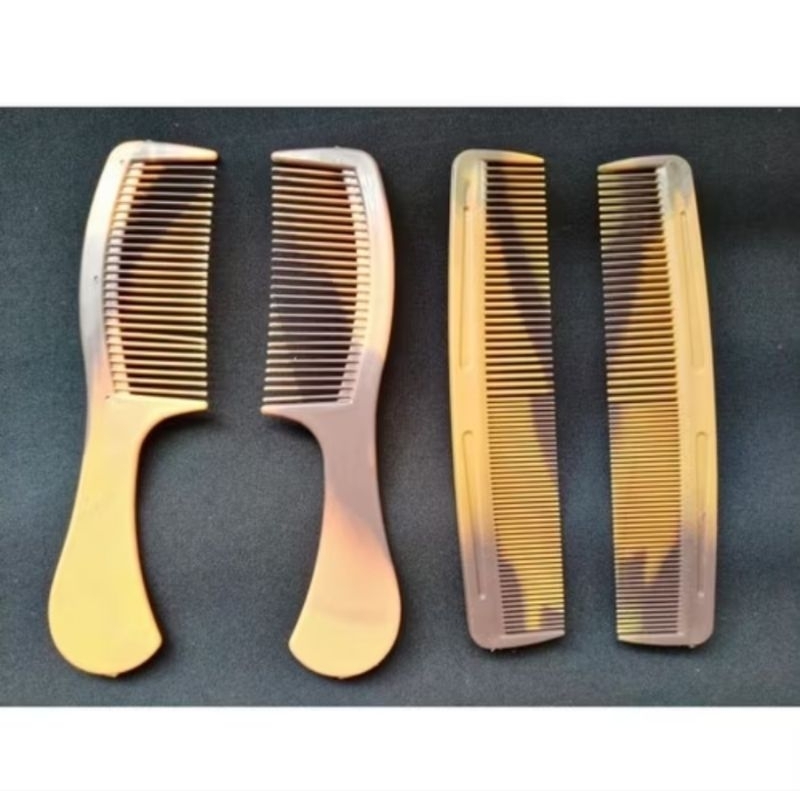 SISIR RAMBUT CORAK COKLAT LUSINAN(12PCS) /SISIR LURUS /SISIR GAGANG