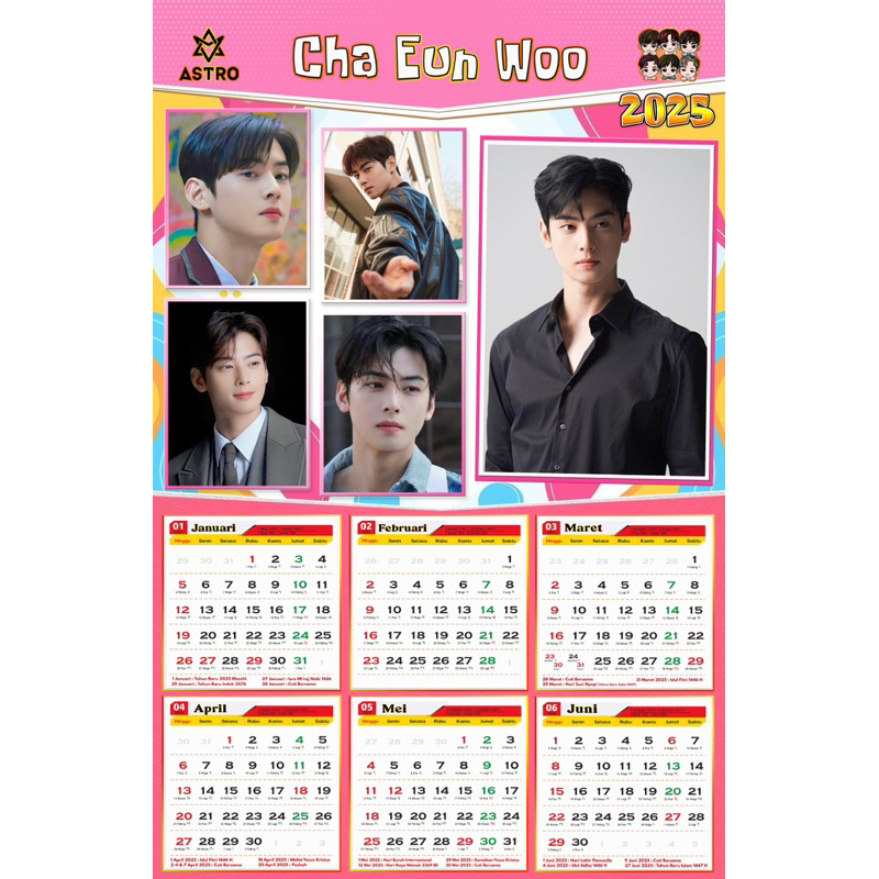 

kalender 2025 tema Cha eun woo