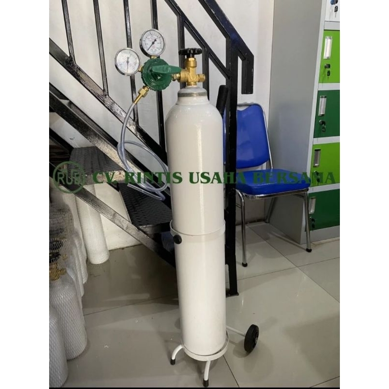 Tabung Oksigen 2m3 + Regulator untuk Packing Ikan + Selang