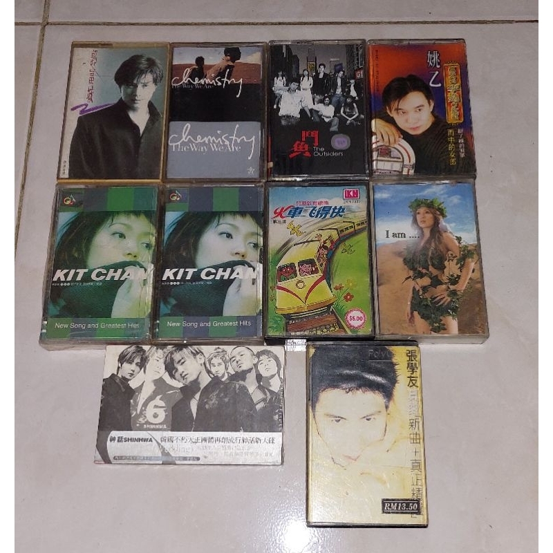 kaset pita AARON KWOK / CHEMISTRY / THE OUTSIDERS /  YAO YI / KIT CHAN (2) / KIT CHAN (3) / CHILDREN