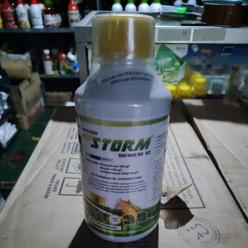herbisida selektif jagung STORM 100/400/50SC kemasan 1liter+kaos
