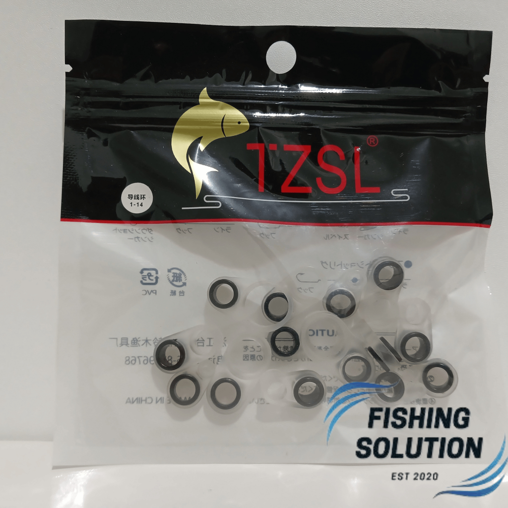 1 Set 14 pcs Ring Guide / Cincin Kolong Tegek Joran Silikon