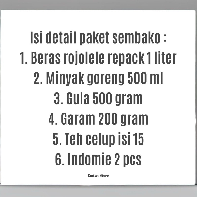 

NOB Paket Sembako Super Hemat - Packaging Totebag