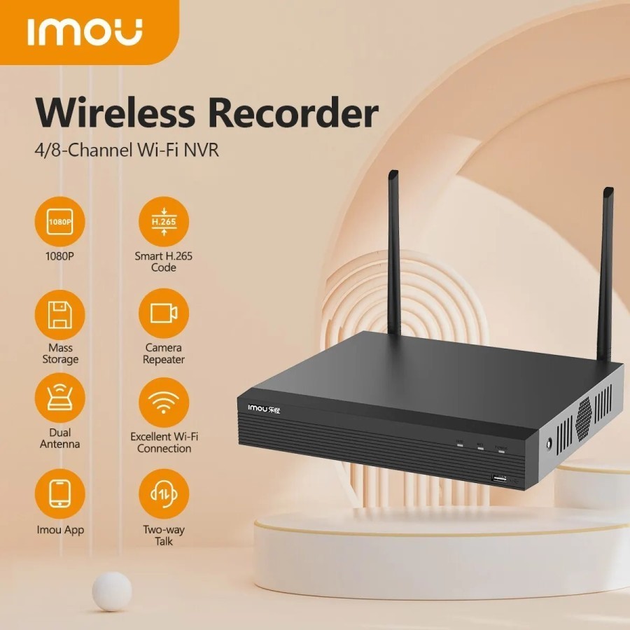 Imou NVR Wireless Recorder 8 Channel ONVIF Network Video Recorder