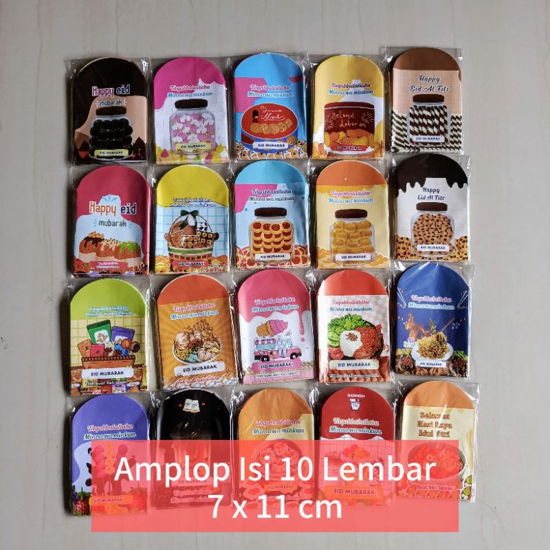 

Amplop Lebaran Idul Fitri Motif Snack Pack isi 10 Pcs