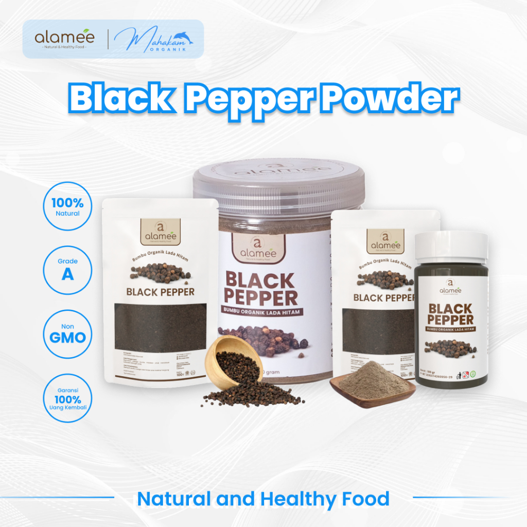 

ALAMEE Blackpepper Powder Lada Hitam Bubuk Black Pepper Bumbu Dapur Instan Organik Ladahitam