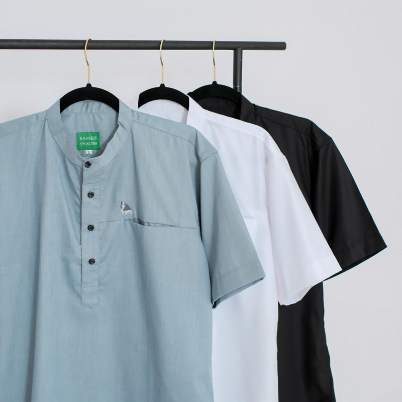 Sameh Rouha Kemeja Koko Lengan Pendek - Sameh Collection