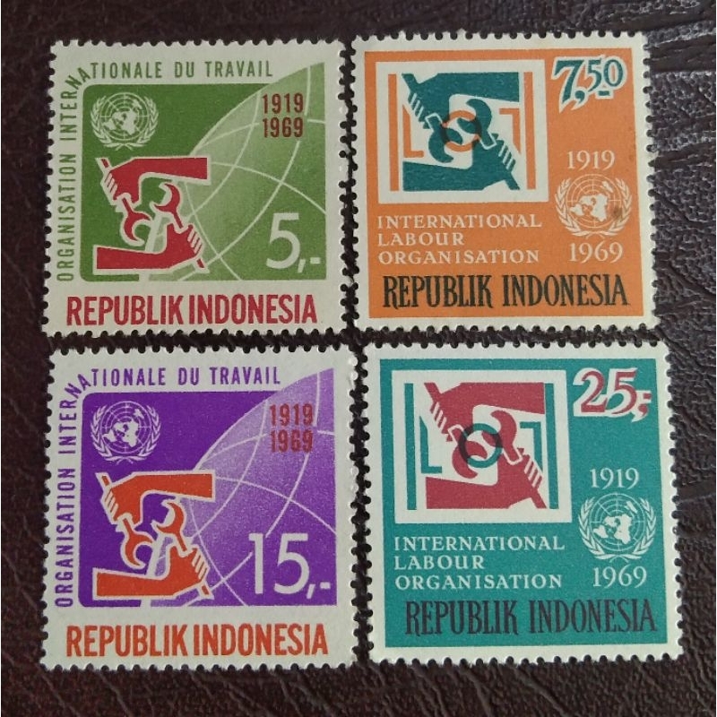 

Prangko Lawas Set Lengkap ILO Thn 1969