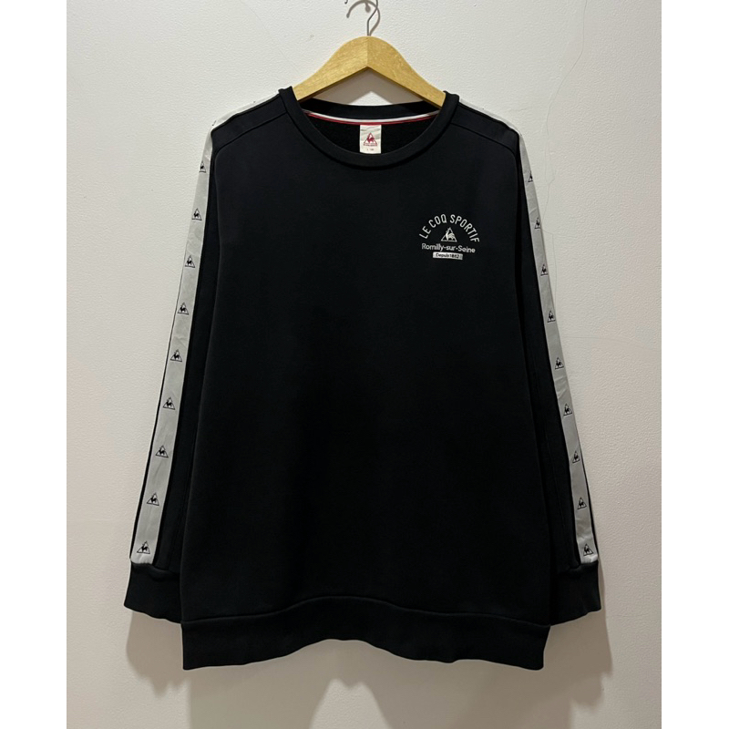 Crewneck Le Coq Tapped Bordir Black / Sweatshirt Lecoq Spellout