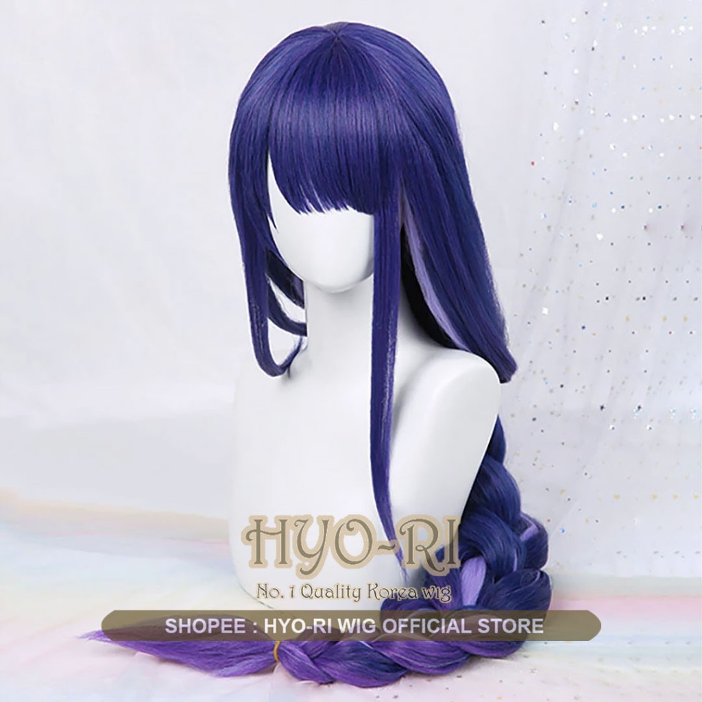 HYO-RI WIG : WIG RAIDEN SHOGUN WIG RAIDEN EI WIG COSPLAY GAME GENSHIN IMPACT