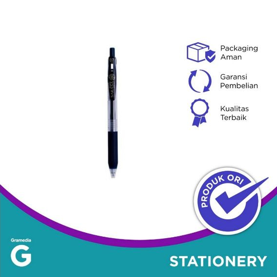 

Gramedia Karawaci - Zebra Sarasa - Pulpen Clip 0.7 Warna Black