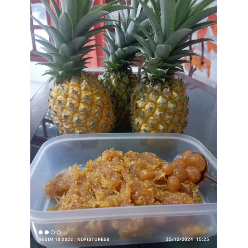 

selai nanas asli 250gram dengan gula asli selai nastar dan lain - lain