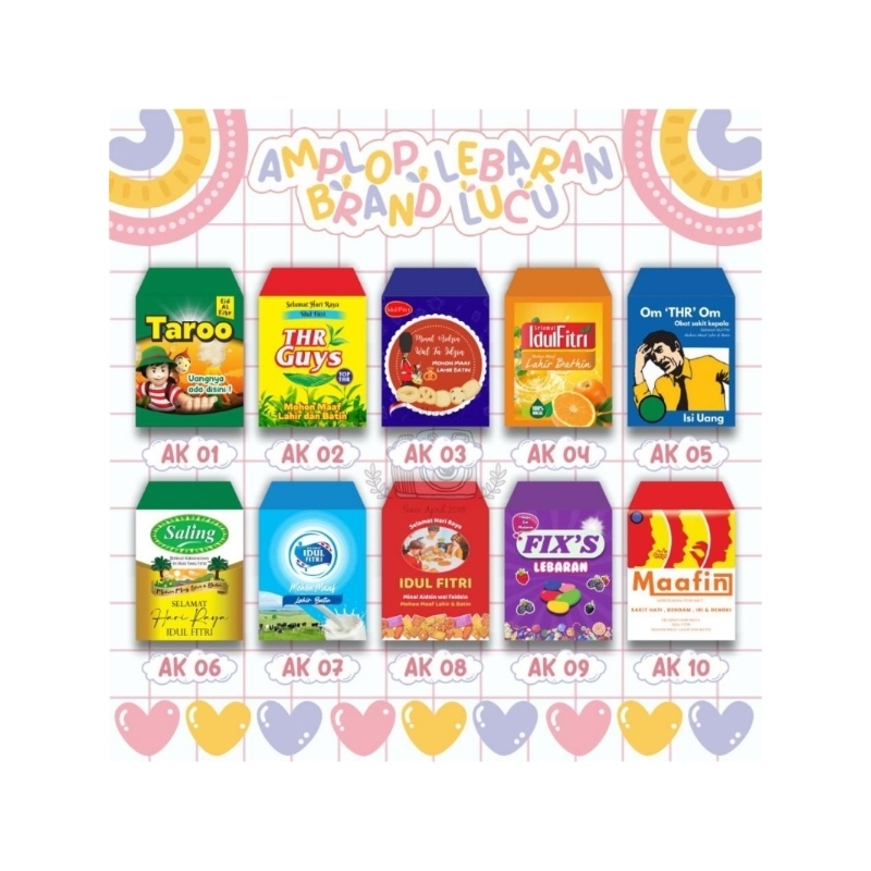 

Amplop lebaran snack lucu 2 pack