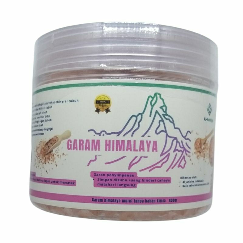 

garam himalaya premium original pink salt (kasar) 400g/original/murni