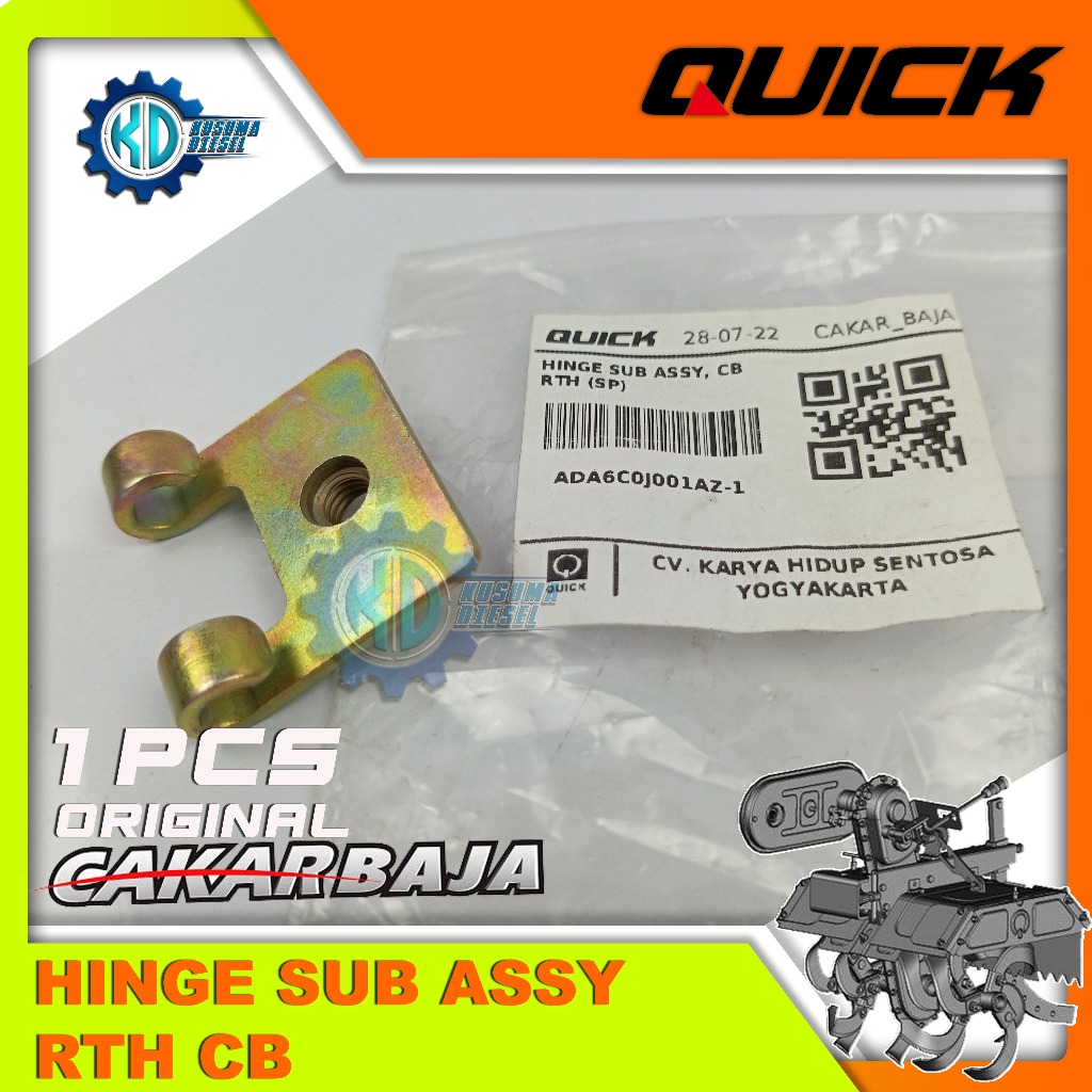 HINGE SUB ASSY RTH CAKAR BAJA - CANTOLAN SAYAP RTH - CULTIVATOR - ROTARY - ORIGINAL - QUICK - SPAREP