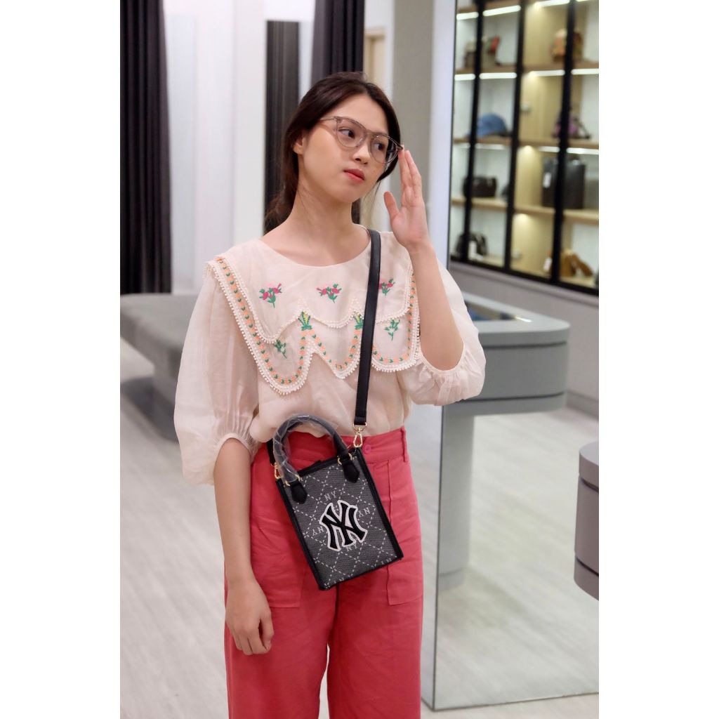 MLB GREY NAVY PHONE BAG