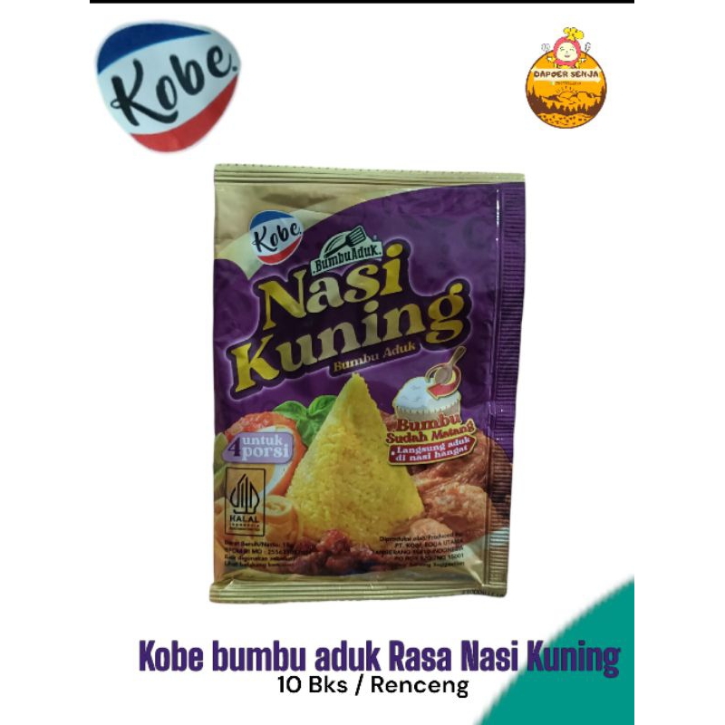 

Kobe bumbu aduk Nasi Kuning 10 Bks / Renceng // bumbu aduk nasi instan