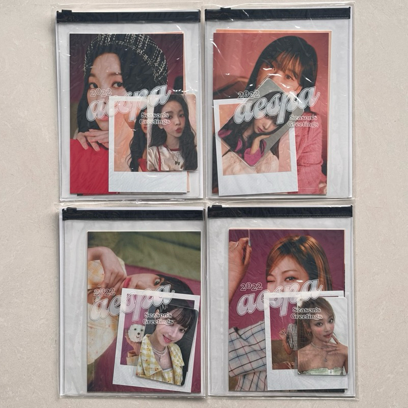 [READY NEW&SEALED] aespa Official MD 2022 Season's Greetings Photo Pack Full Set Photocard Polaroid 