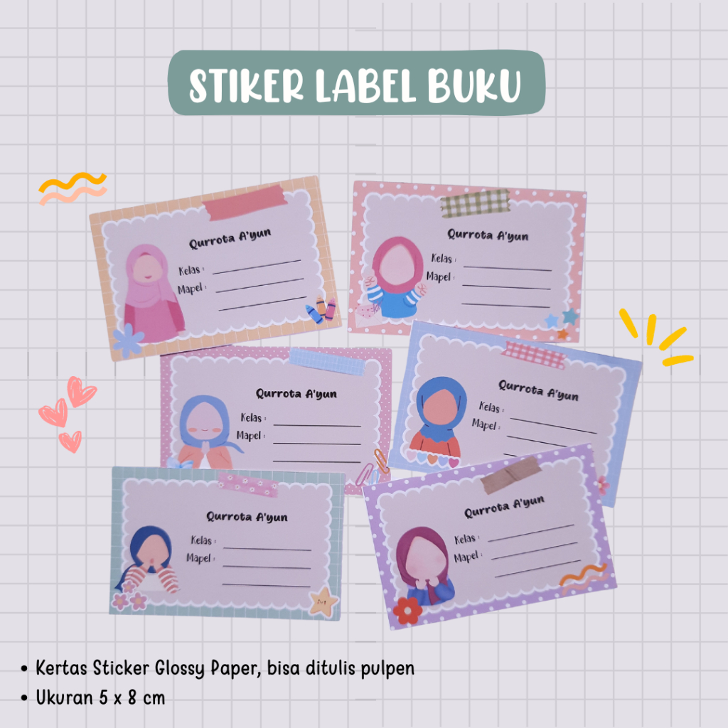 

Stiker Label Buku Pelajaran Isi 12 Pcs