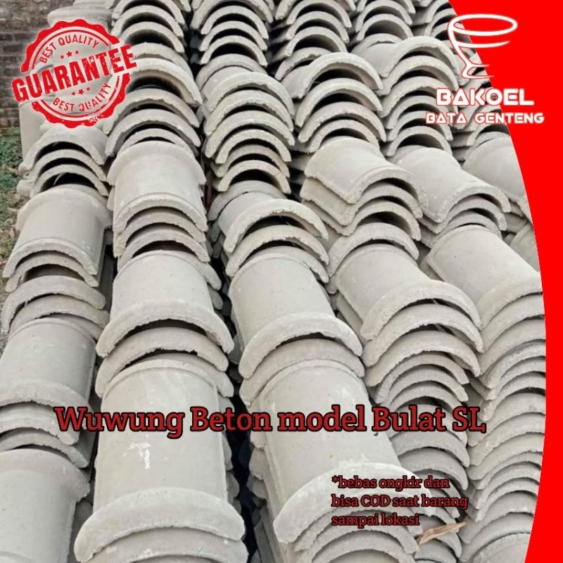Wuwung Beton/Cor model Bulat SL | Ready stock & Free ongkir