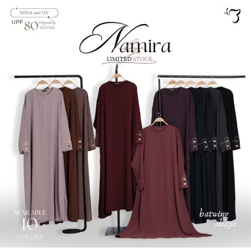 SAMPEL NORMAL DAN DEFFECT MINOR (+) NAMIRA ABAYA BY BONAVISTA GAMIS MINA ANTI UV SULTAN REJECT MINOR