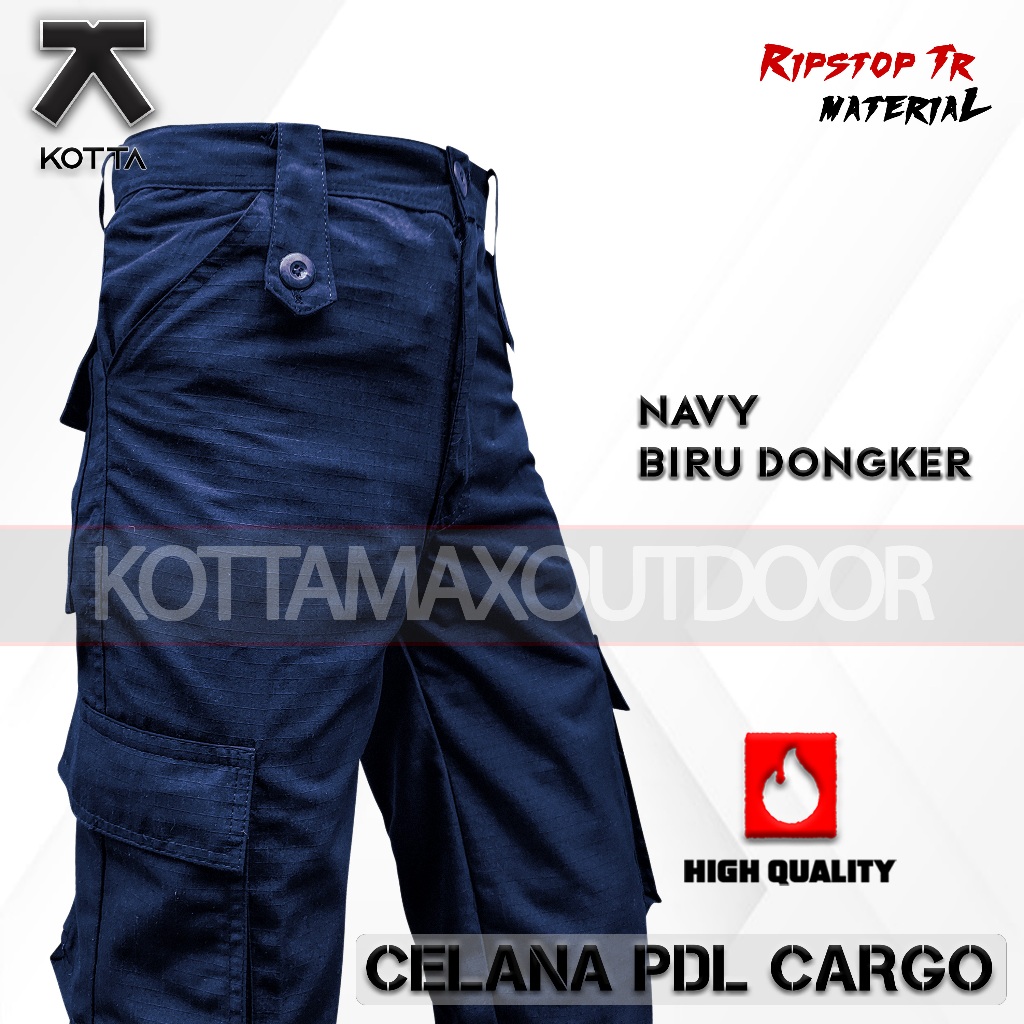 CELANA PDL NAVY BIRU DONGKER PANJANG CARGO LAPANGAN KERJA SATPAM DISHUB KERJA RIPSTOP PRIA WANITA