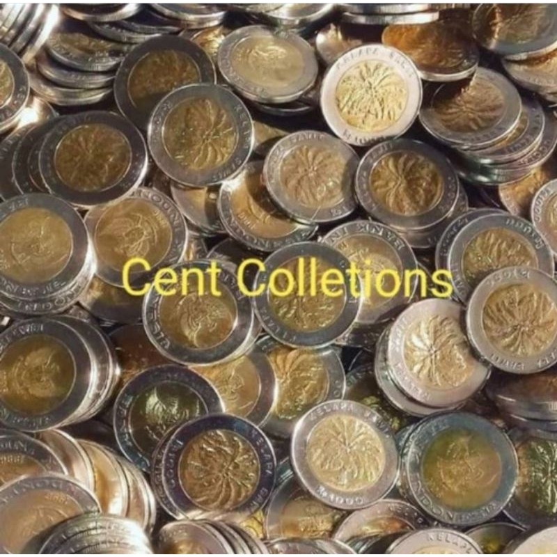 Uang koin 1000 Rupiah kelapa sawit . Uang logam kelapa sawit