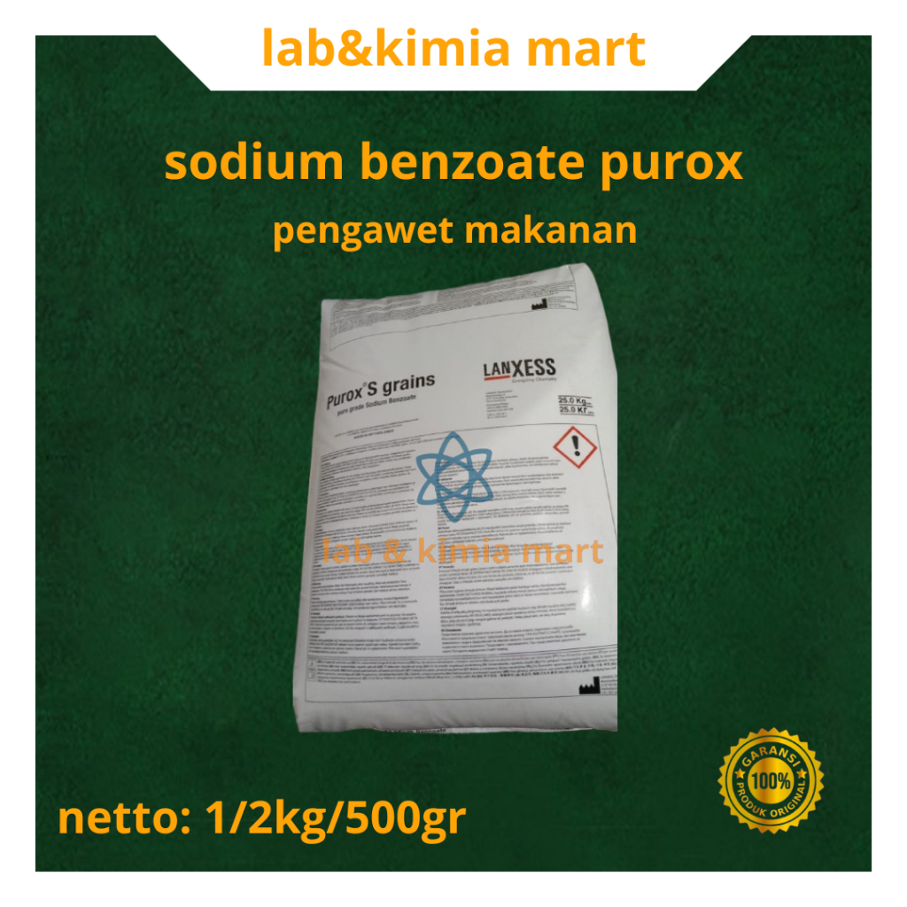 

Sodium Benzoate / Natrium Benzoat / benzoate purox / pengawet MAKANAN/MINUMAN 500GR / 1/2KG