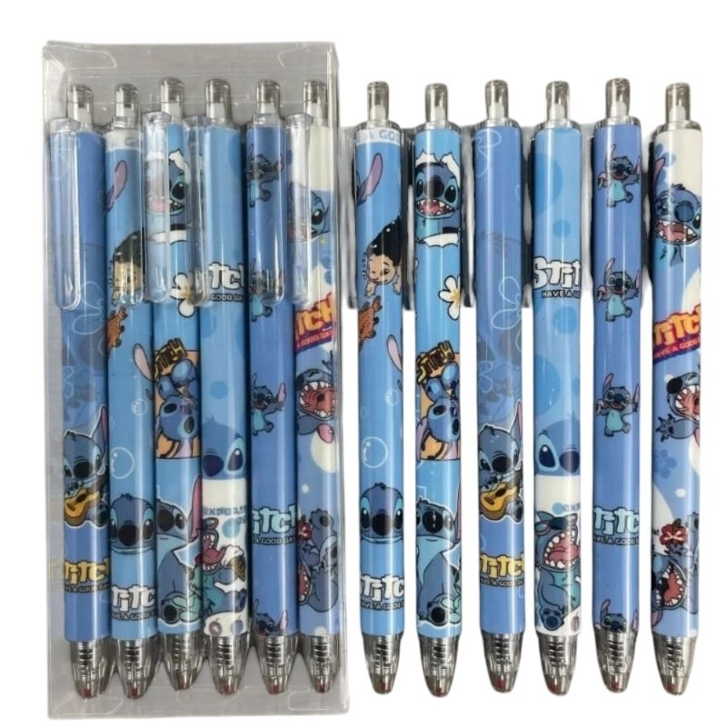 

Pena Disney Stitch Isi 1Box 6pcs Tinta Hitam