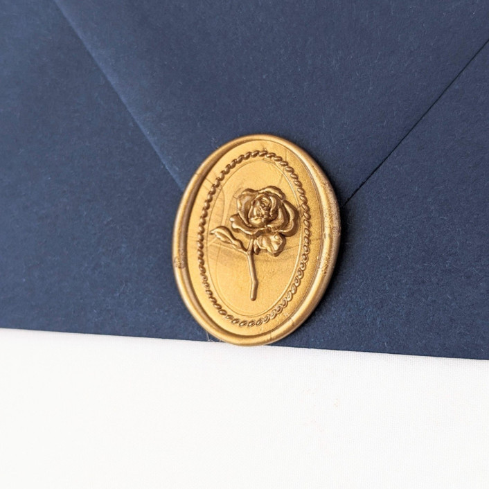 

(CLG) CHLOE ROSE - 1 Pcs seal wax coin sticker siap pakai ready stock (Include double tape) / souvenir pernikahan / accesories / calligraphy / journaling / undangan / hampers