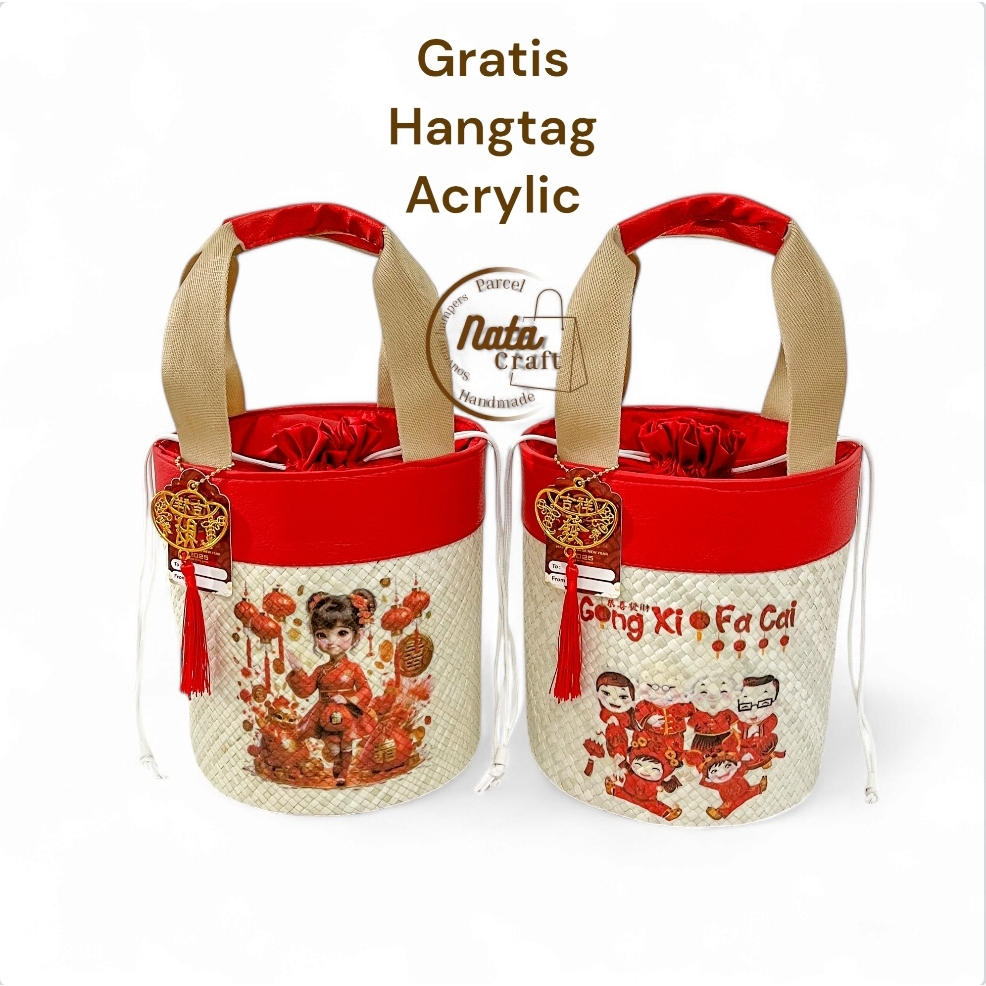 

Natacraf-Tas Parcel Anyaman Imlek Tas Hampers Imlek CNY Keranjang Parcel Imlek