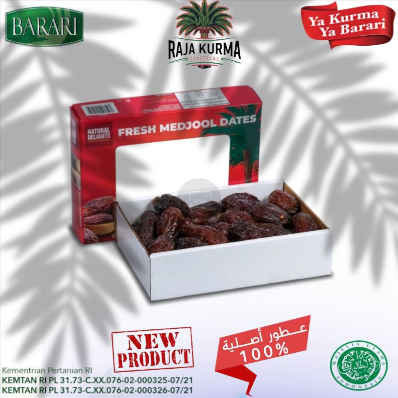 

NATURAL DELIGHTS Kurma Medjool Amerika BardValley 1Kg Premium Dates High Quality Tekstur Lembut dan Legit
