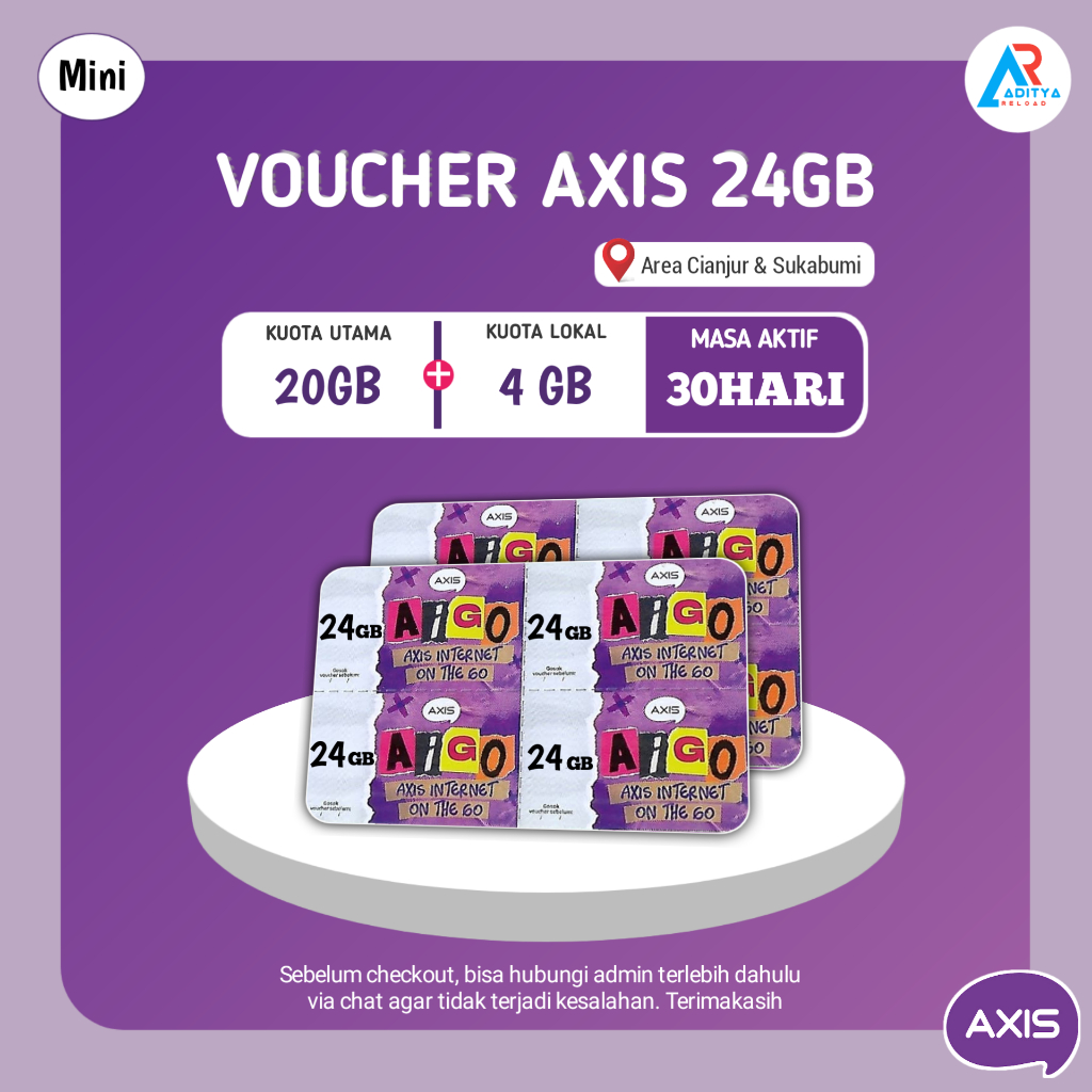 Voucher Kuota Axis 24GB 30Hari