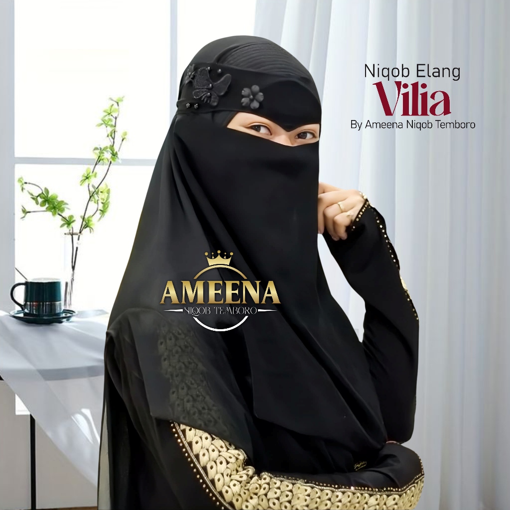 Niqob Elang VILIA | Niqob Cadar Niqab Bandana Wolfis Niqab Yaman Niqob Arab Saudi Terbaru Sifon Bagh