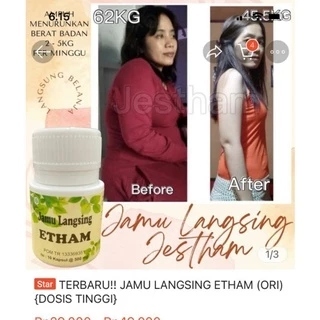 JAMU LANGSING JESTHAM 1botol isi 10 kapsul maroon