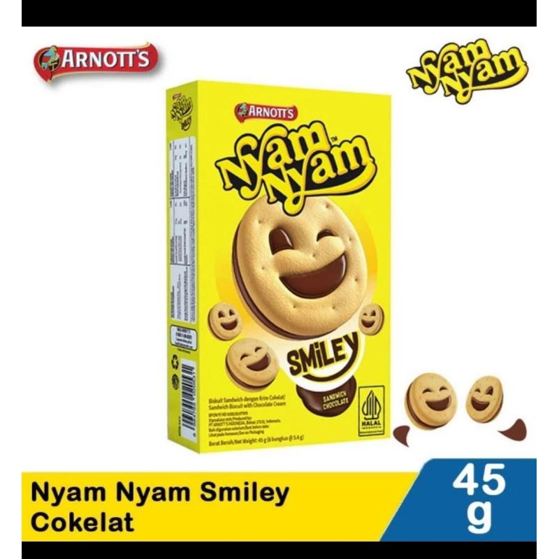 

nyam nyam smiley cokelat 45gr