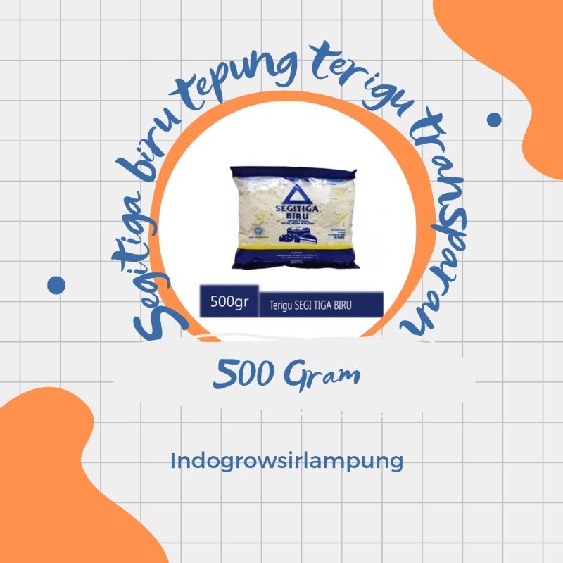 

Segitiga biru tepung terigu transparan 500gr