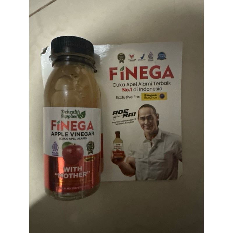 Finega cuka apel alami apple vinegar with mother 100 ml