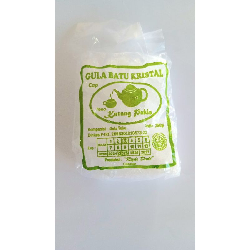 

Gula Batu Kristal Cap Teko Pakis 250gram