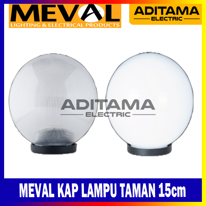 MEVAL KAP LAMPU TAMAN PILAR PAGAR OUTDOOR 6inch 15cm