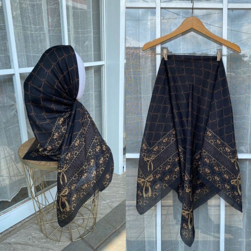 HIJAB SCARF BUTTON KW / Voal motif / Buttonscarf kw voal premium / Jilbab voal motif / hijab voal mo