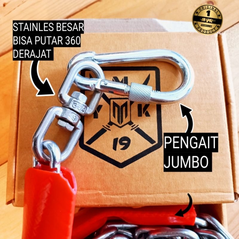 Wulann_Gemintang Rantai Anjing Tuntun Extra Kuat Anti Putus - Tali Rantai Anjing Kekang