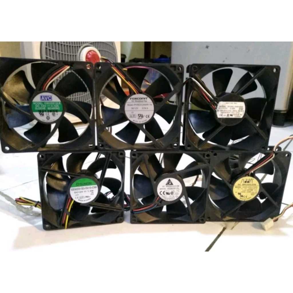 KIPAS FAN CASING CPU BRANDED 9CM Dc.12V SOKET 3PIN ORIGINAL HIGH QUALITY