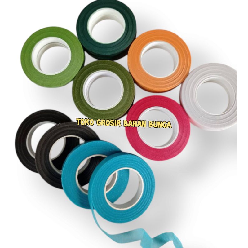 30 Yard Floral Tape / Pelipit 30 yard / Flower tape Selotip Warna 30 yard Selotip Bunga