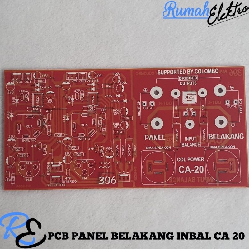 PCB Input Balance Panel Belakang Box CA-20