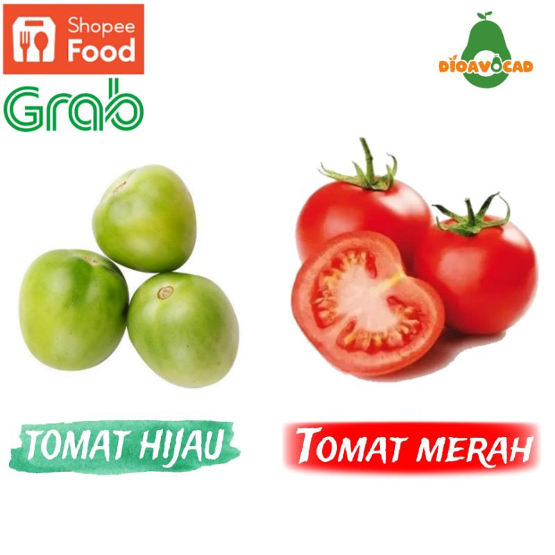 

tomat merah dan tomat hijau (tomato)