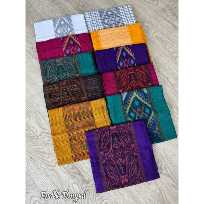 ENDEK KOTAK DOBOL BALI LEMBARAN MURAH / KAIN TENUN SERAGAM BALI / KAMEN KLUNGKUNG / ENDEK POLOS TUMP