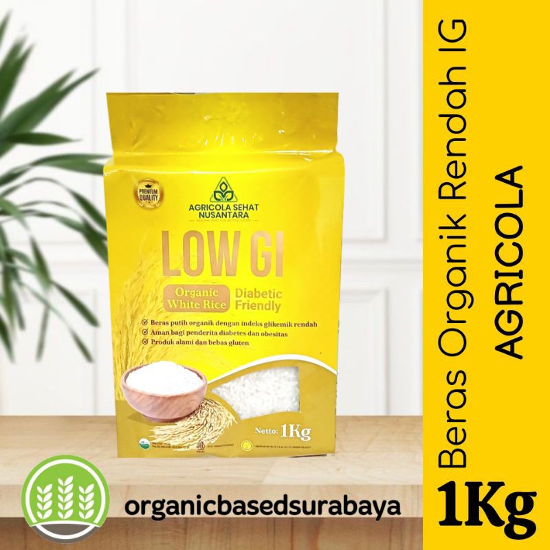 

AGRICOLA Beras Diabetes Rendah Indeks Glikemik,organik, NonGMO, LowGI, Cocok untuk Diabet,1kg